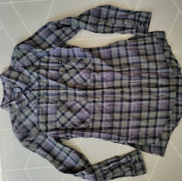 Fox Green plaid button down - Picture 1 of 4
